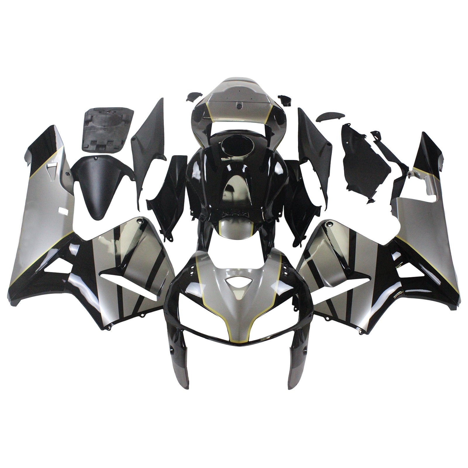 Amotopart 2005 2006 ホンダ グレー ブラック CBR600RR フェアリングキット
