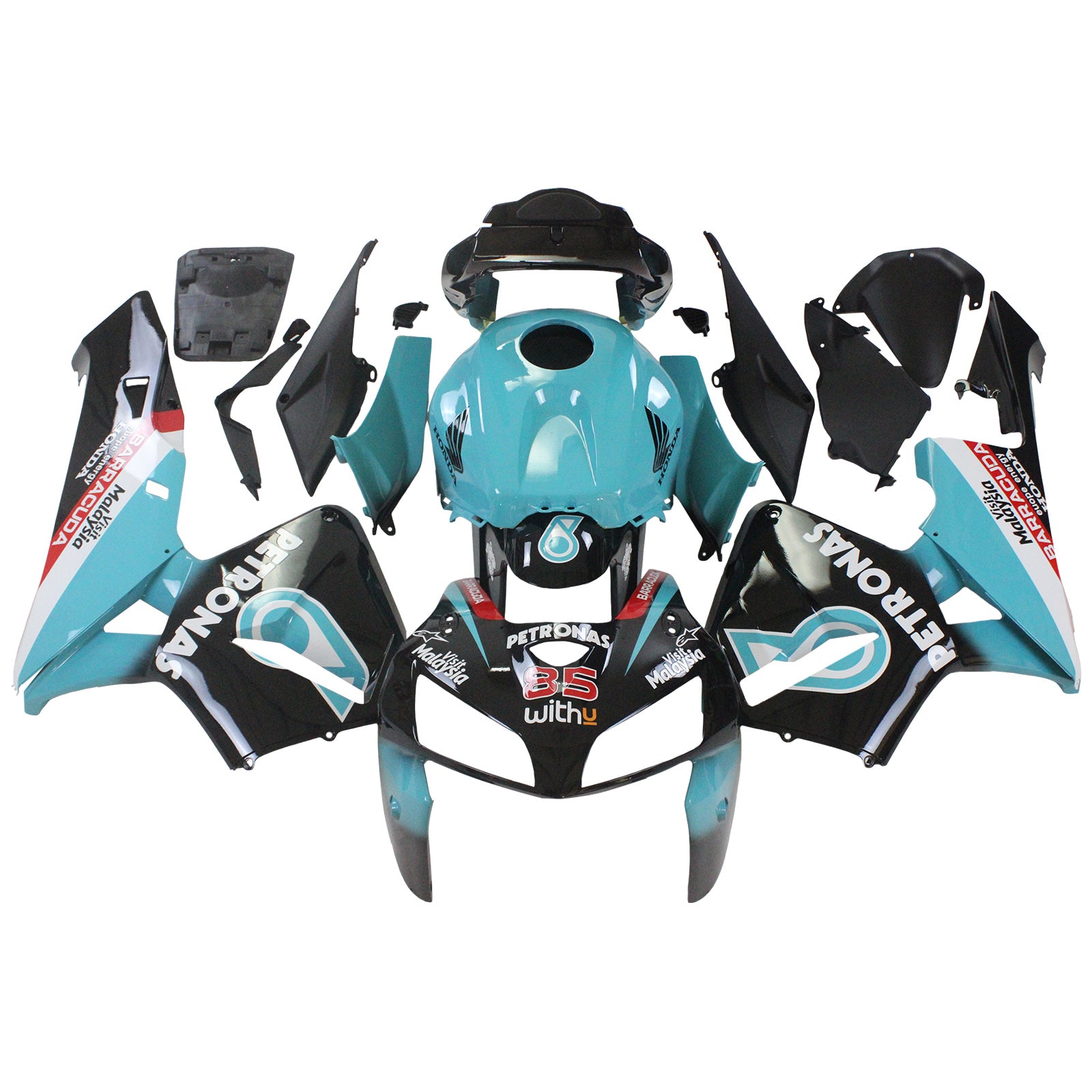 Amotopart 2005-2006 Honda CBR600RR Kit de carenado azul negro