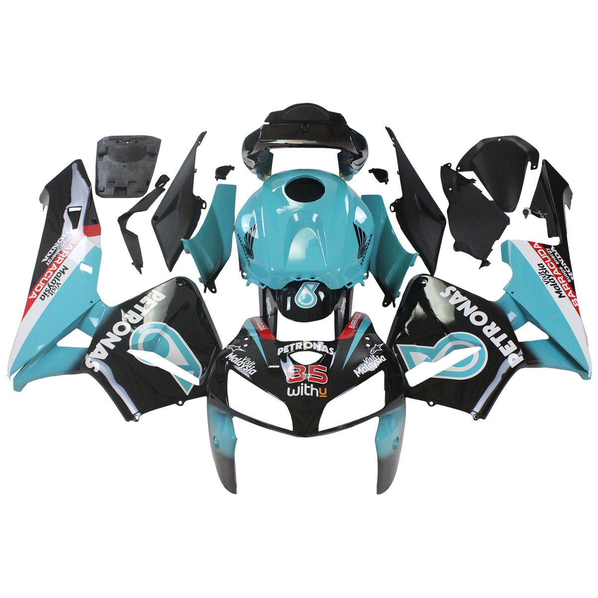 Amotopart 2005-2006 Honda CBR600RR Blue Black Fairing Kit