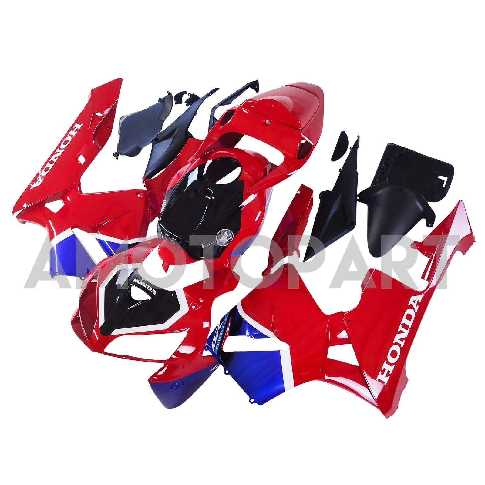 Amotopart 2005-2006 Honda CBR600RR Kit de carenagem azul vermelho