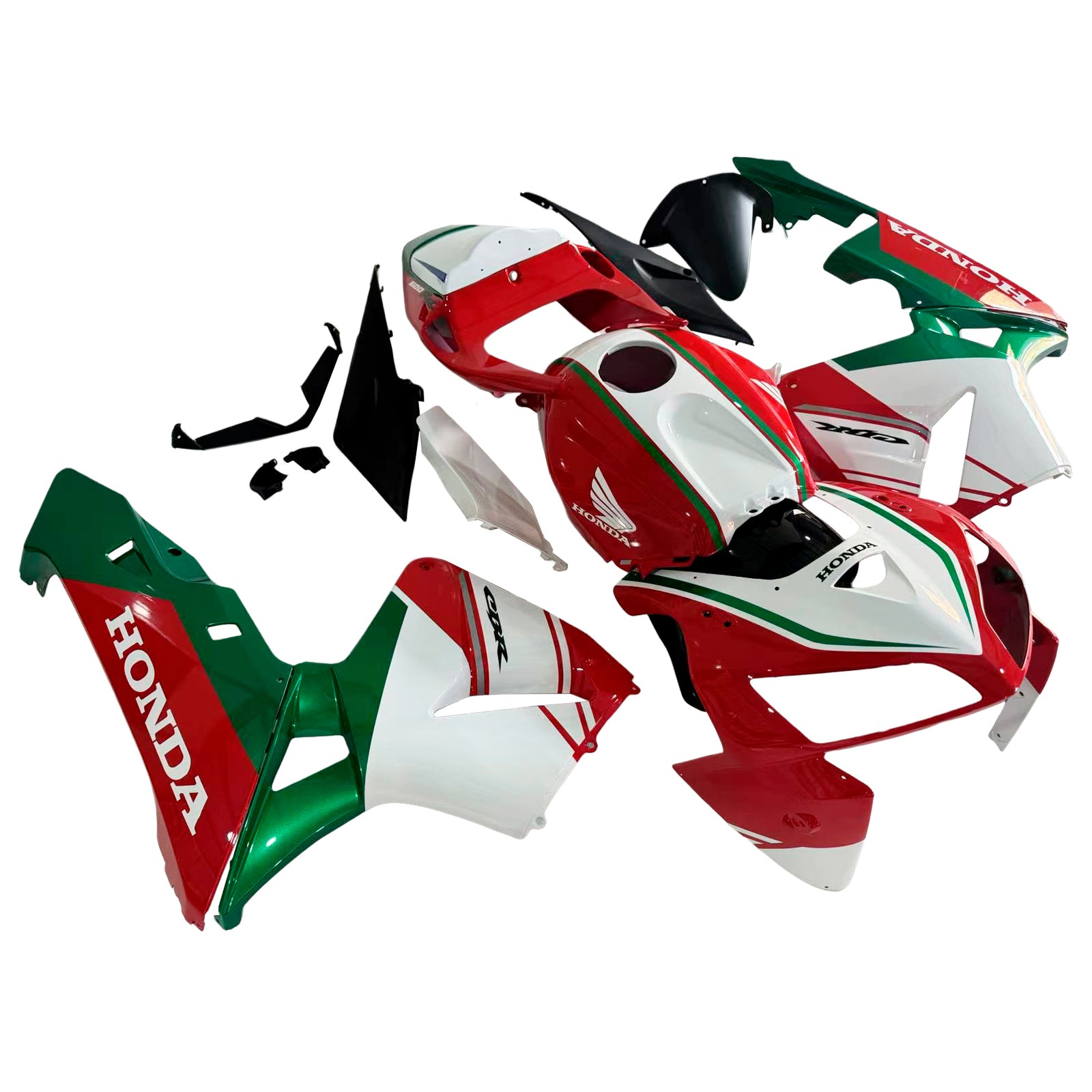 Amotopart 2005-2006 Honda CBR600RR Red White Green Fairing Kit