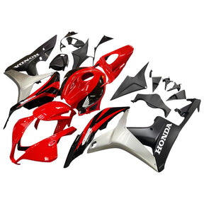 Amotopart 2007-2008 Honda CBR600RR Kit carena rosso e argento