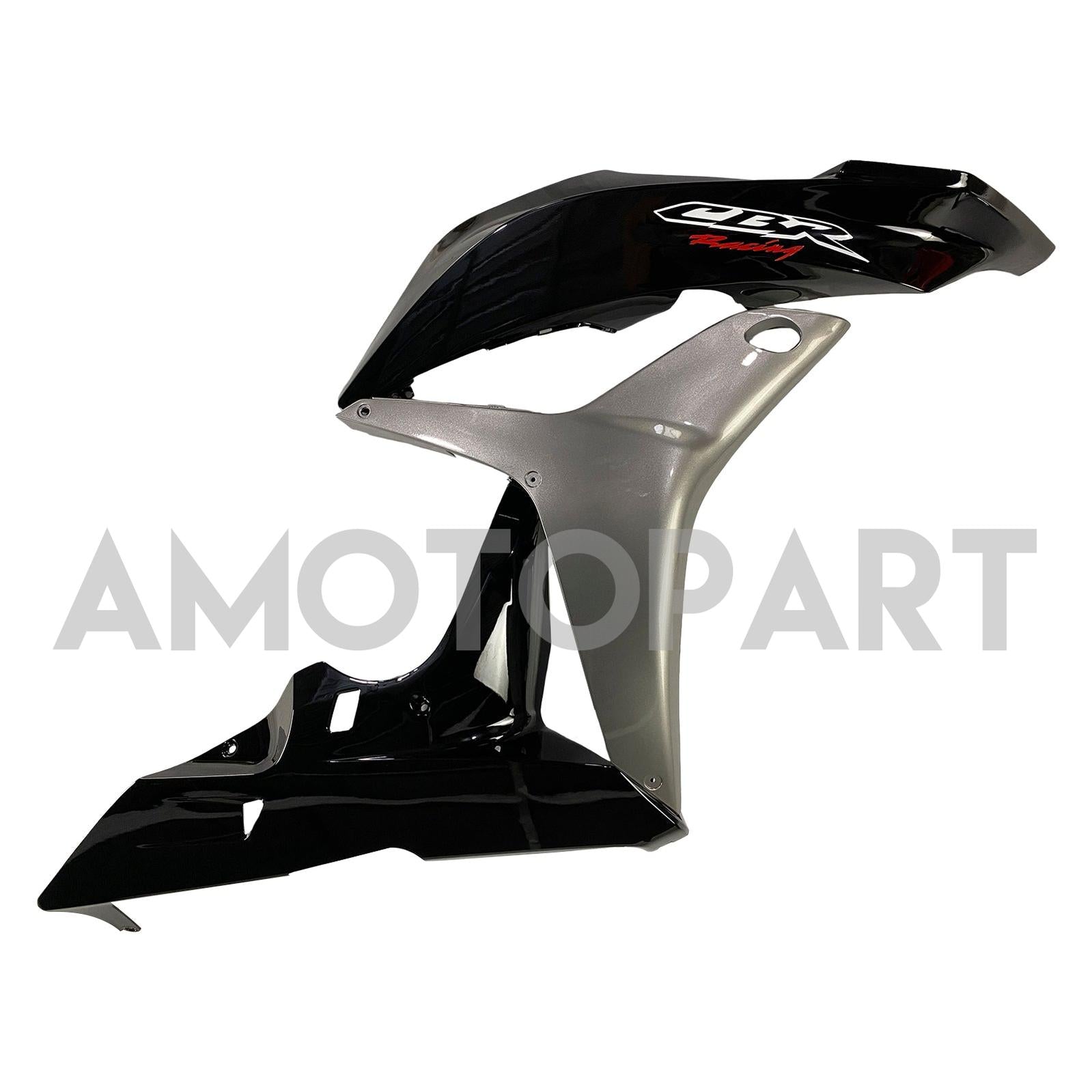 Amotopart 2007-2008 Honda CBR600 Fairing Gloss Black & Grey Kit
