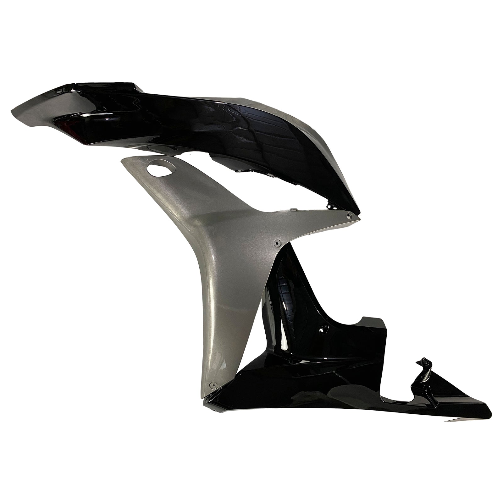 Amotopart 2007-2008 Honda CBR600 FAILING GLOSS Black & Grey Kit