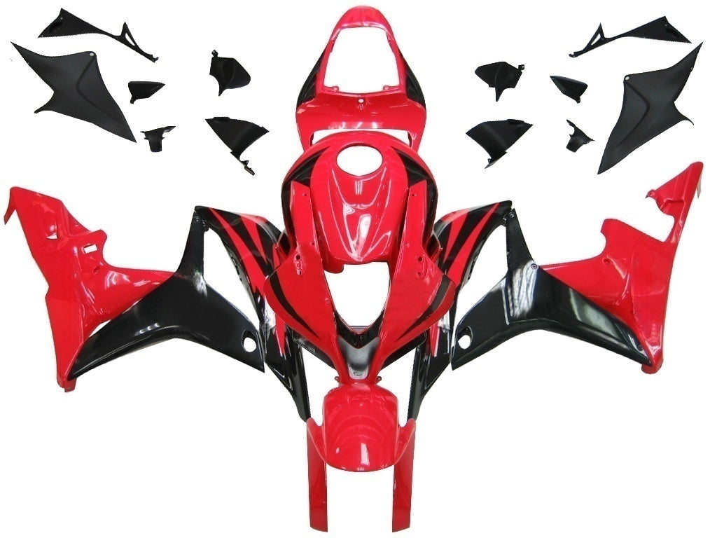 Amotopart 2007-2008 Honda CBR600RR Red Black Fairing Kit