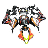 Amotopart 2007-2008 Honda CBR600RR Black&Orange Fairing Kit