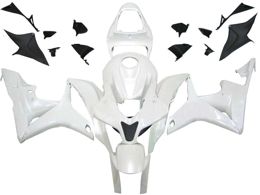 Amotopart 2007-2008 Honda CBR600 Fairing All White Kit