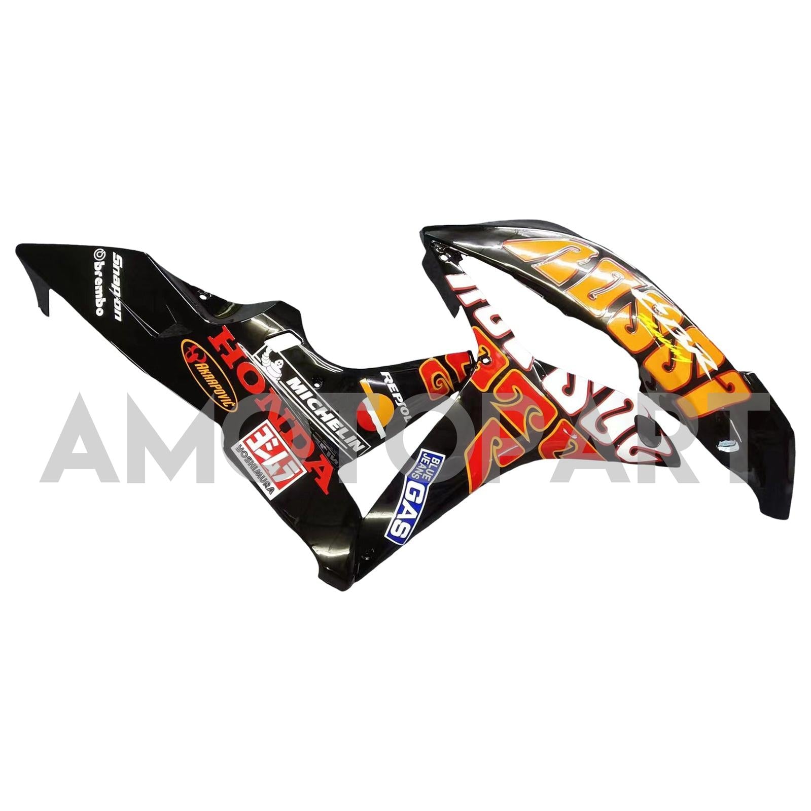 Amotopart 2007-2008 Honda CBR600RR Orange&Yellow Fairing Kit