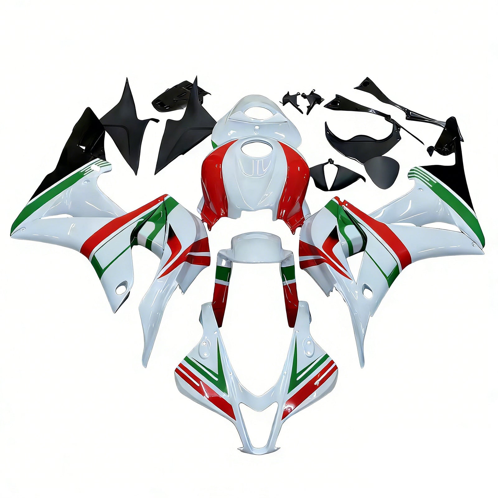 Amotopart 2007-2008 Honda CBR600 Fairing Multi White Kit