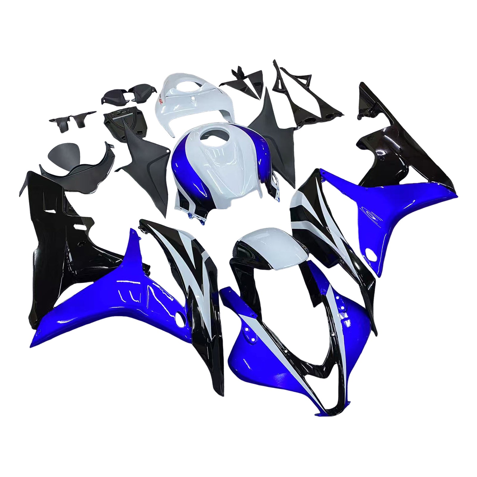 Amotopart 2007-2008 Honda CBR600RR Blue White Fairing Kit