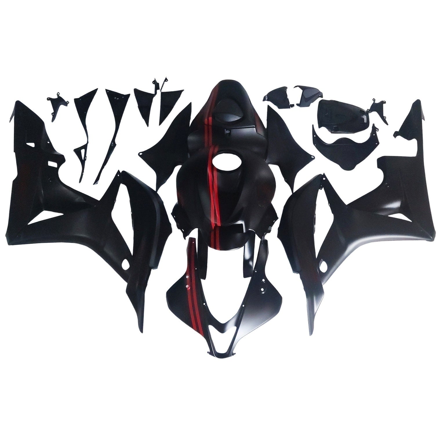 Amotopart 2007-2008 Honda CBR600RR Matte Black Red Fairing Kit