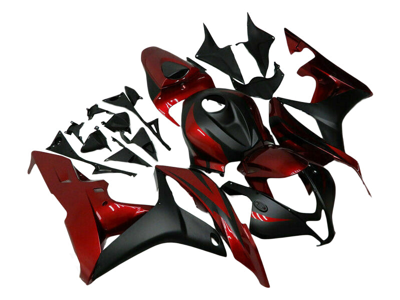 Amotopart 2007-2008 Honda CBR600 Fairing Dark Red&Black Kit