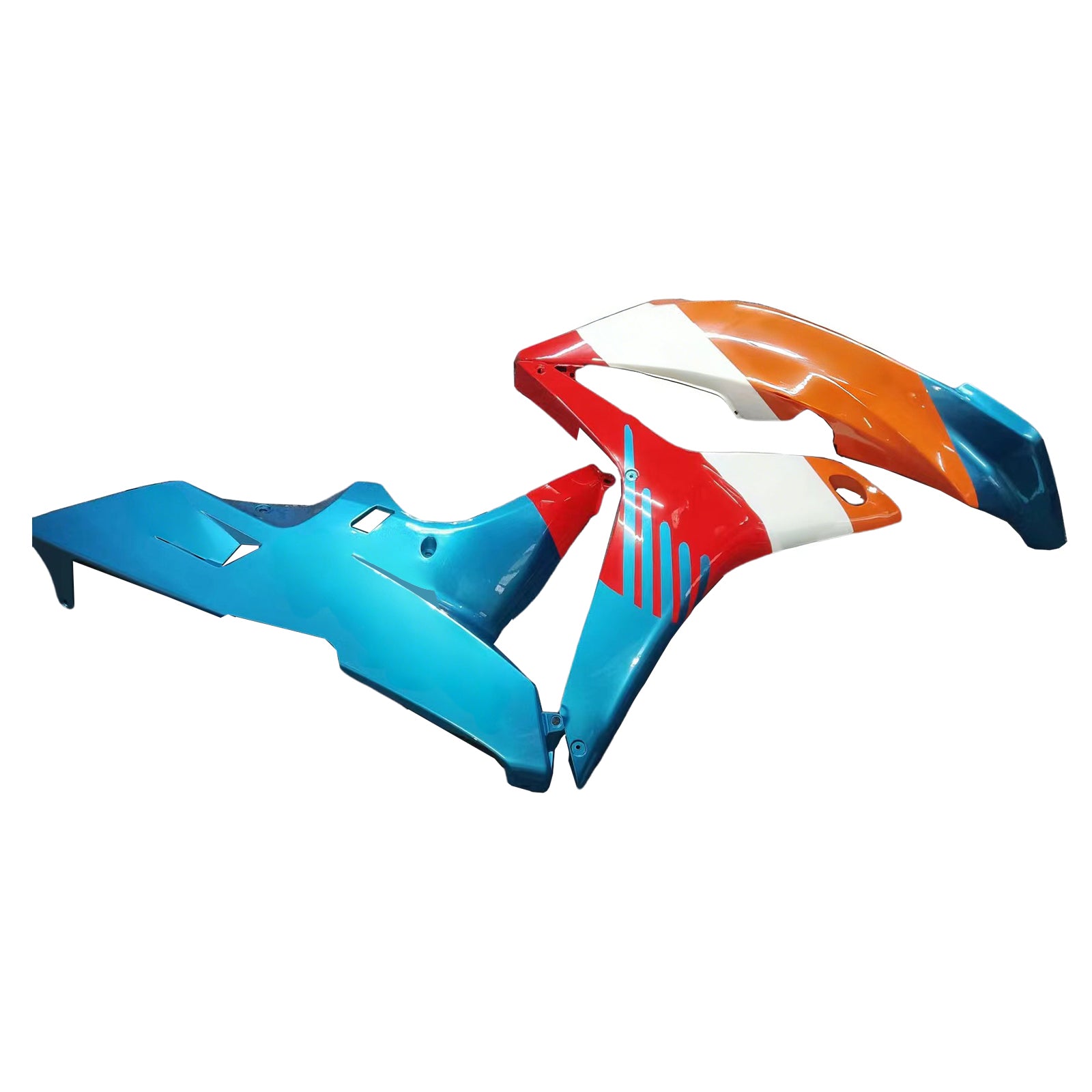 Amotopart 2007-2008 Honda CBR600RR Blue Orange White Fairing Kit