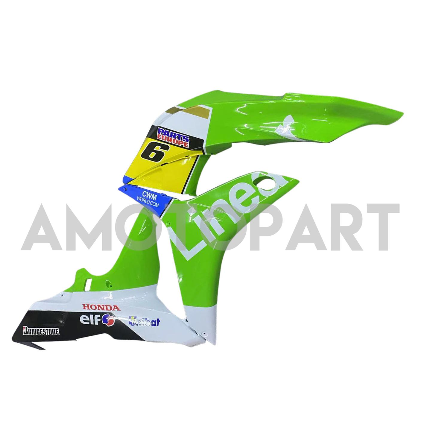 Amotopart 2007-2008 Honda CBR600RR Green Yellow White Fairing Kit