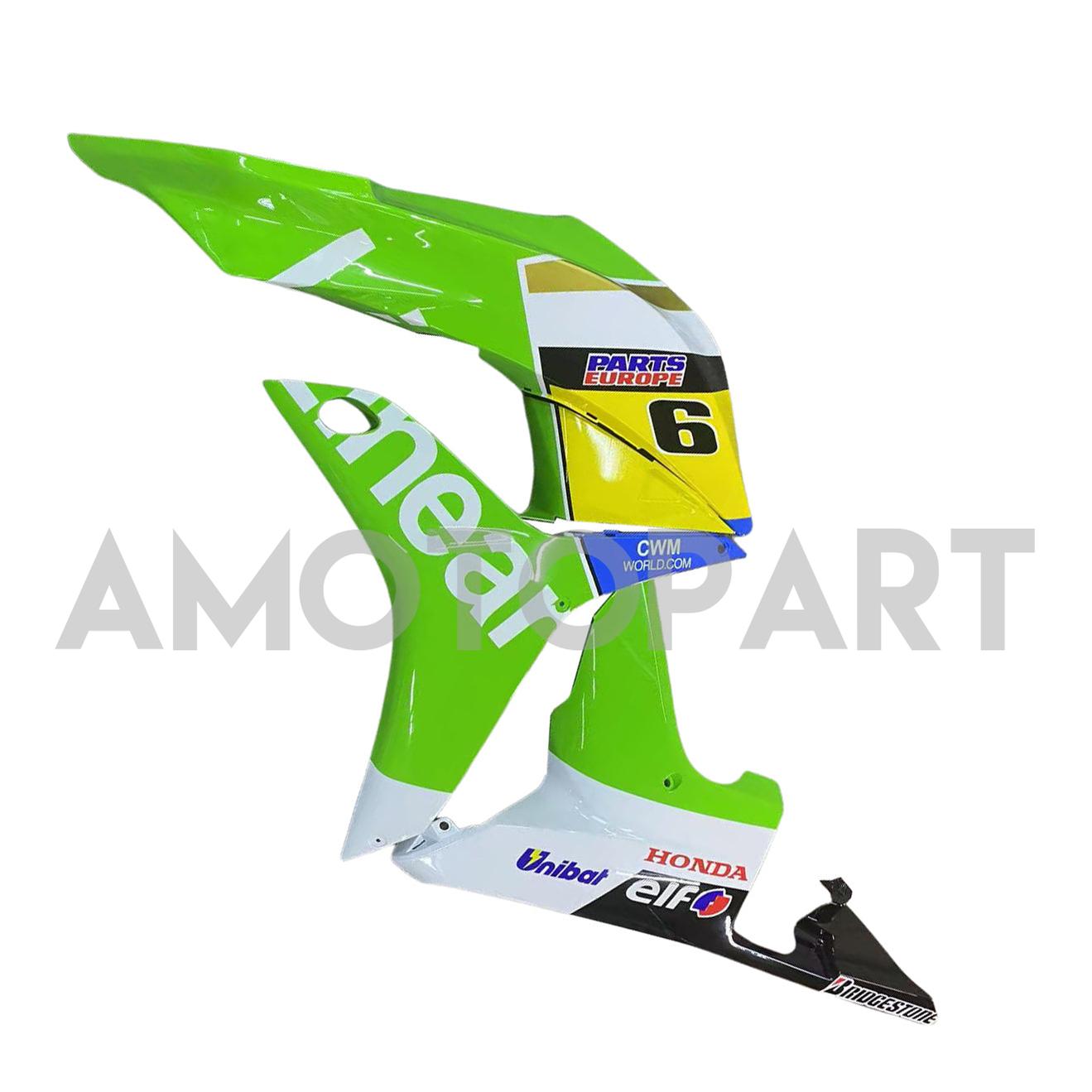 Amotopart 2007-2008 Honda CBR600RR Green Yellow White Fairing Kit