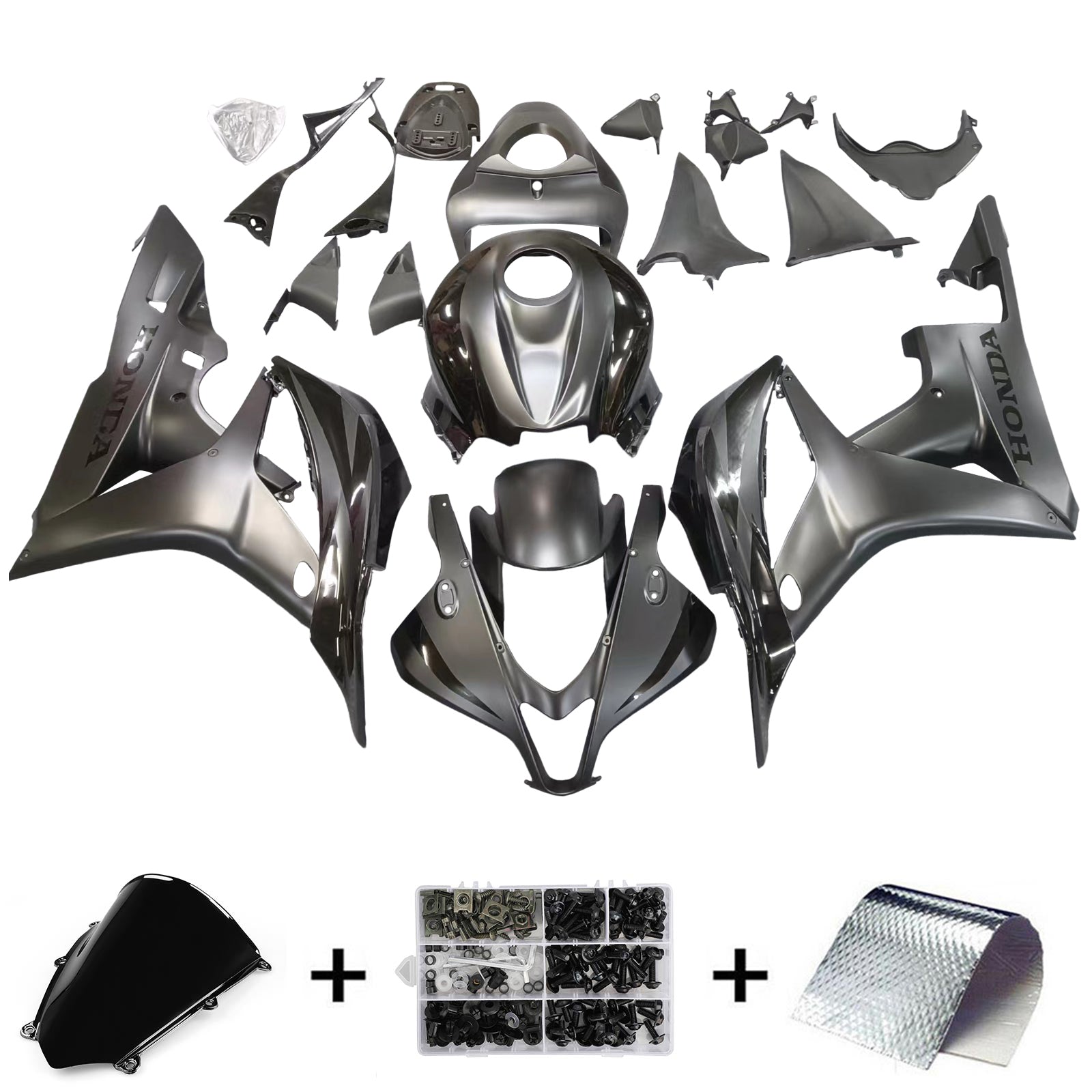 Amotopart 2007-2008 Honda CBR600RR Kit de carenado negro