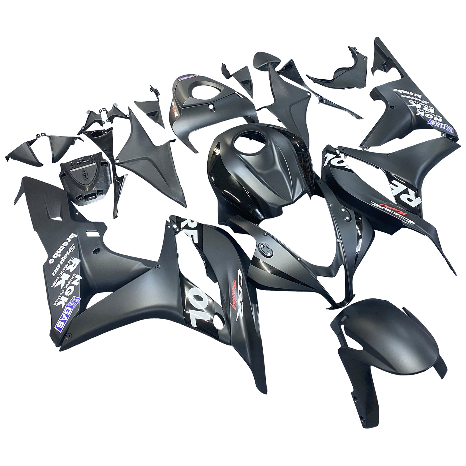 Amotopart 2007-2008 Honda CBR600RR Black White Red Fairing Kit