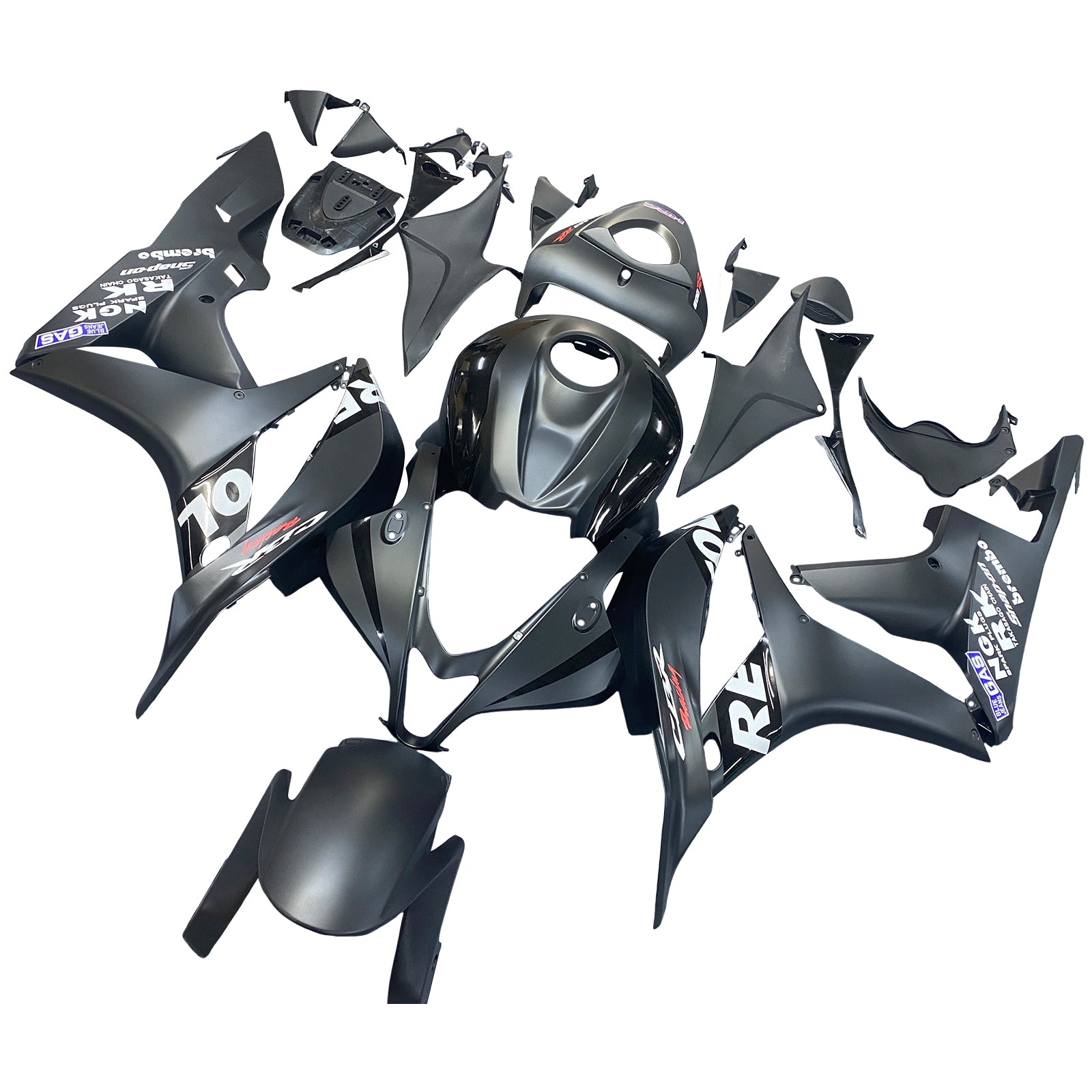 Amotopart 2007-2008 Honda CBR600RR Kit de carenado negro blanco rojo