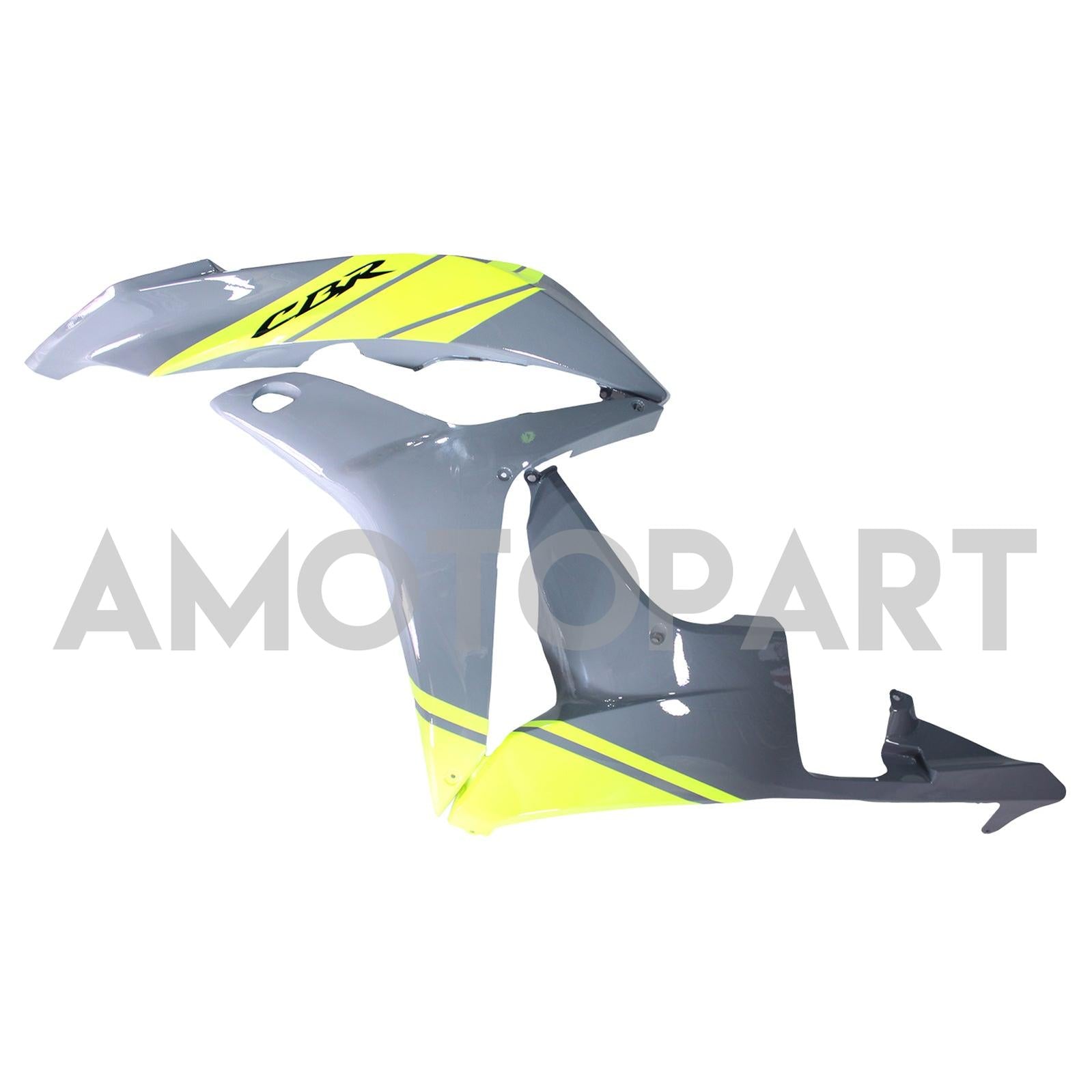 Amotopart 2007-2008 Honda CBR600RR Gray Yellow Fairing Kit