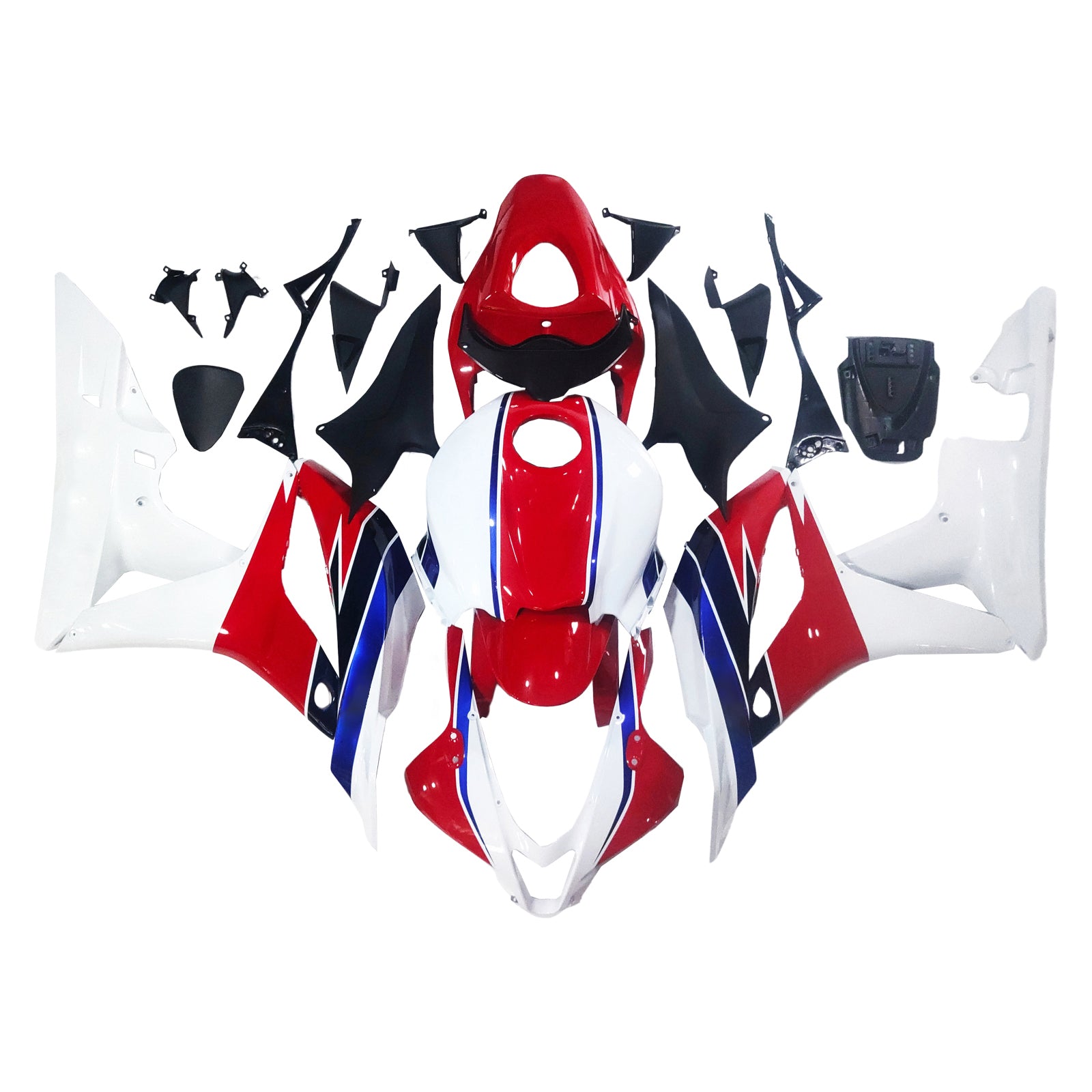 Amotopart 2007-2008 Honda CBR600RR White Red Blue Fairing Kit