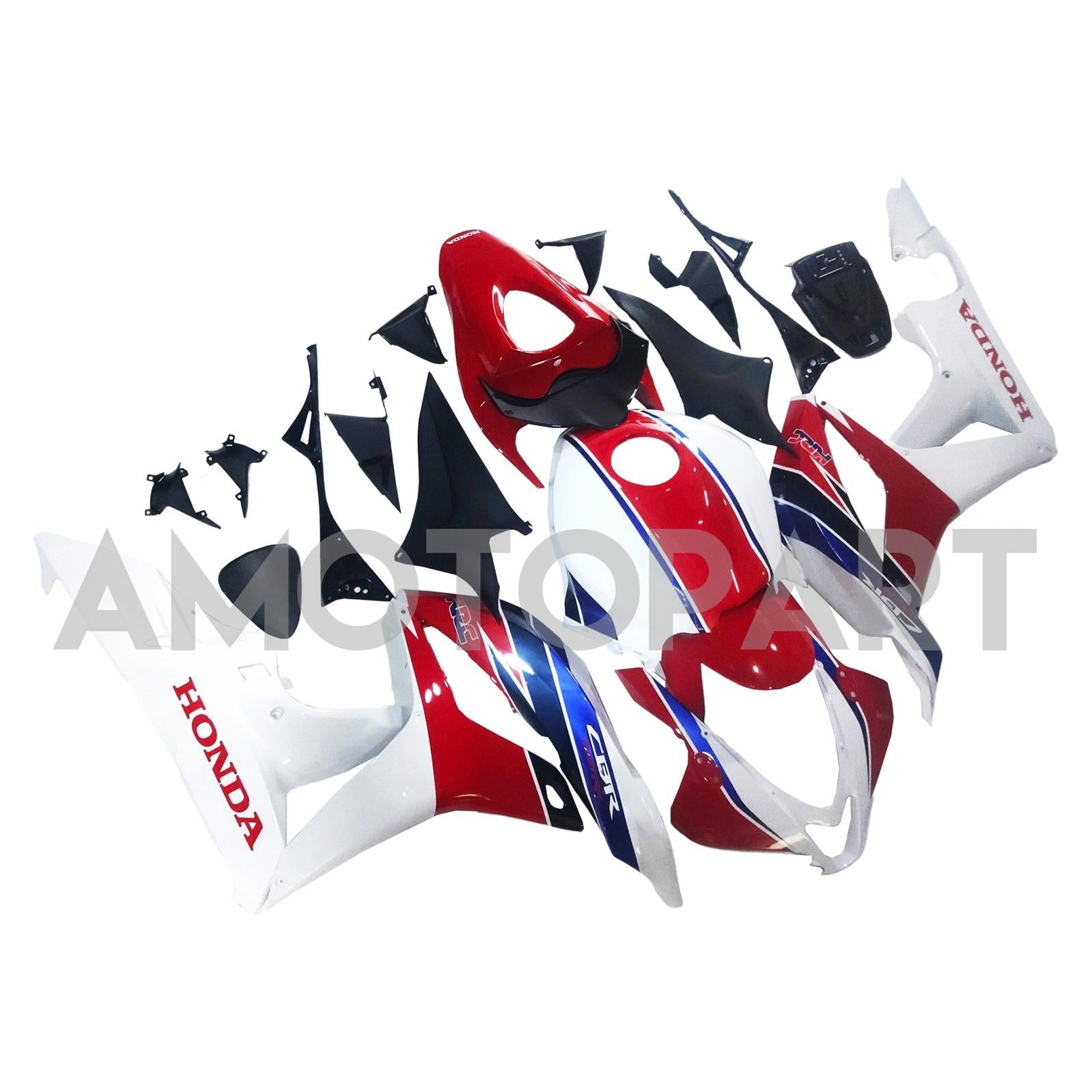 Amotopart 2007-2008 Honda CBR600RR White Red Blue Fairing Kit