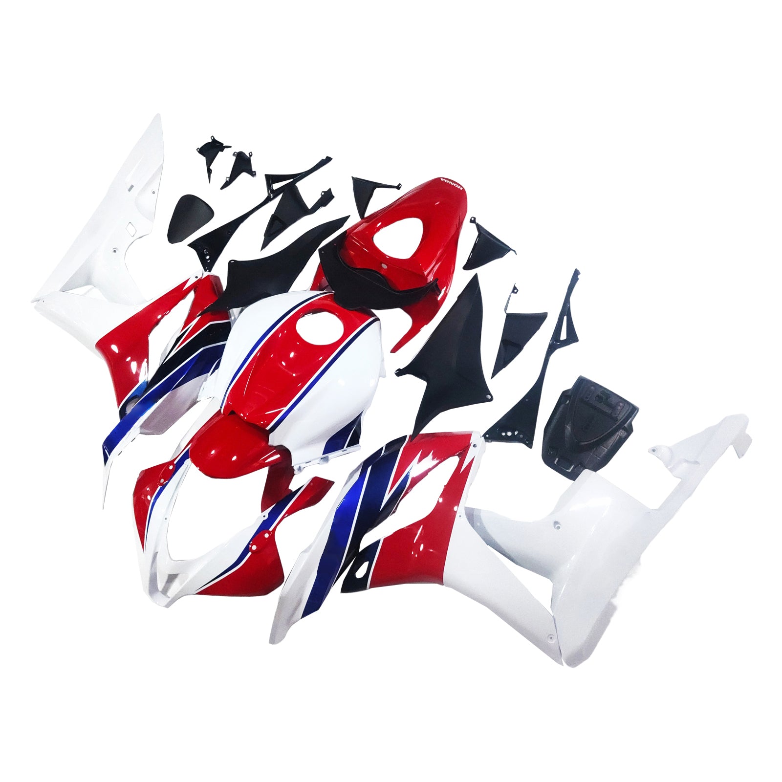 Amotopart 2007-2008 Honda CBR600RR White Red Blue Fairing Kit