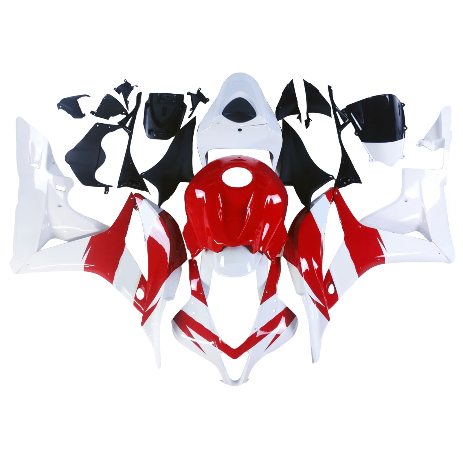 Amotopart 2007-2008 ホンダ CBR600RR レッド ホワイト フェアリングキット