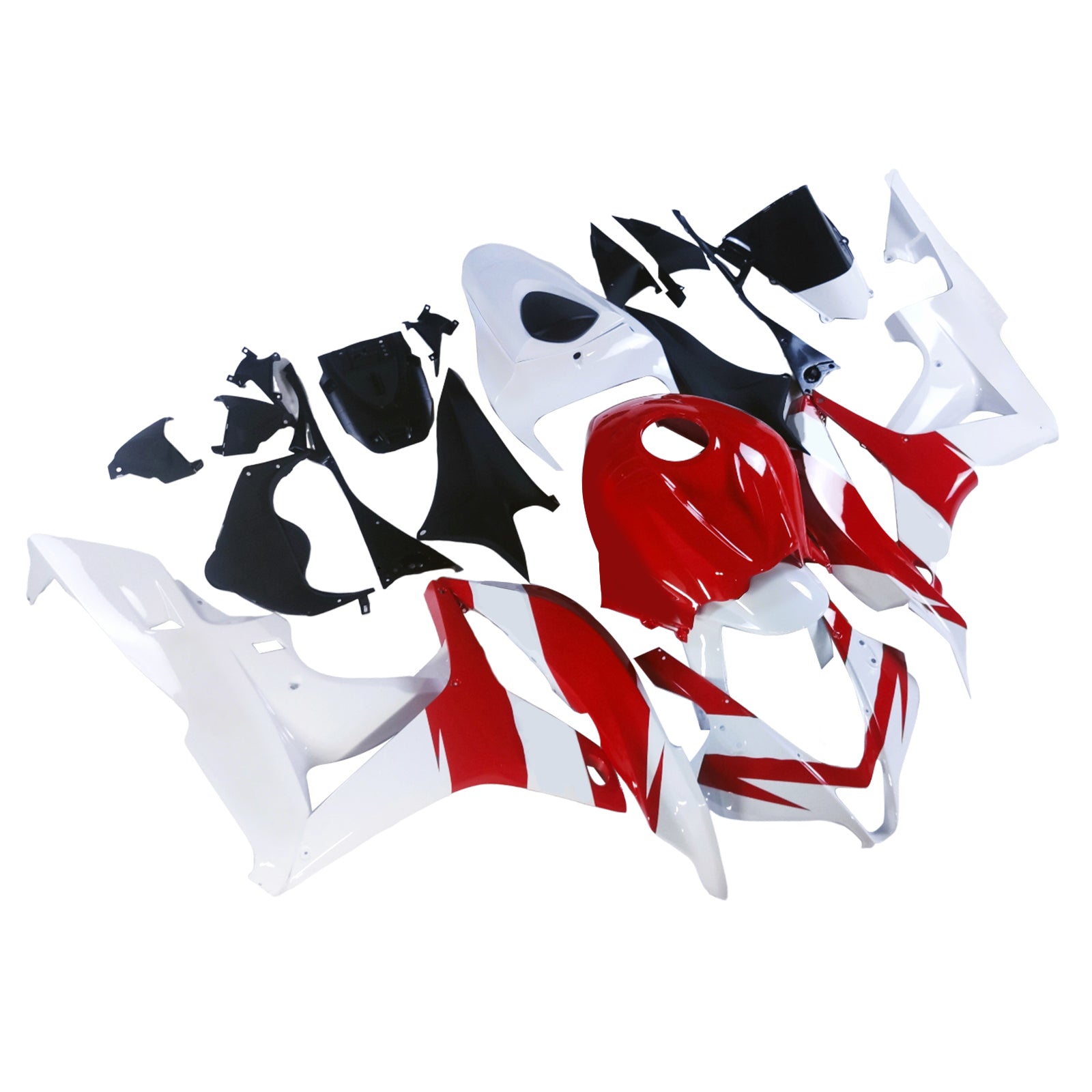 Amotopart 2007-2008 Honda CBR600RR Red White Fairing Kit