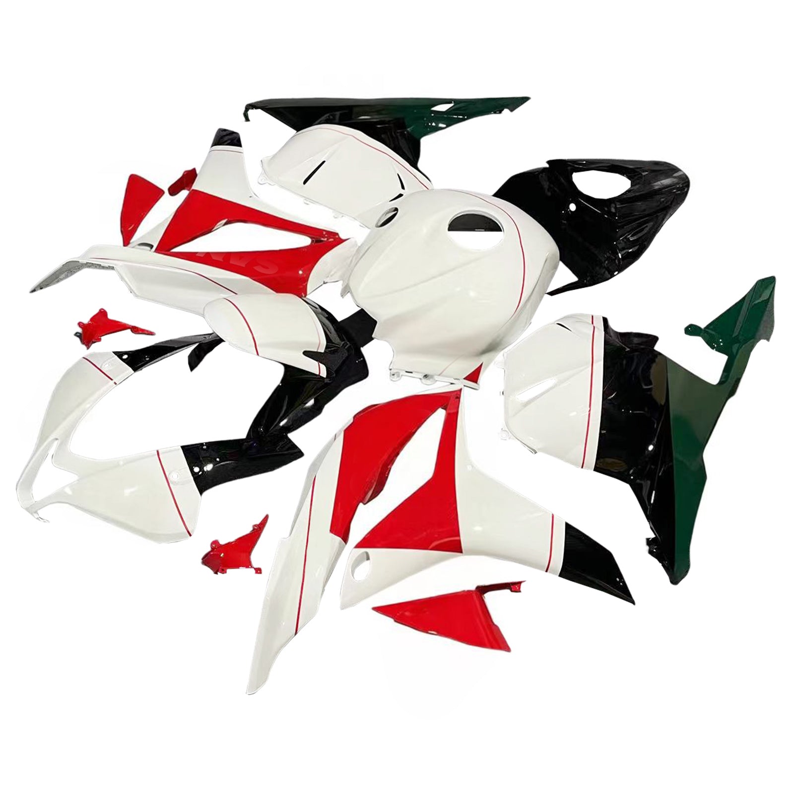 Amotopart 2009-2012 Honda CBR600RR White&Red Fairing Kit