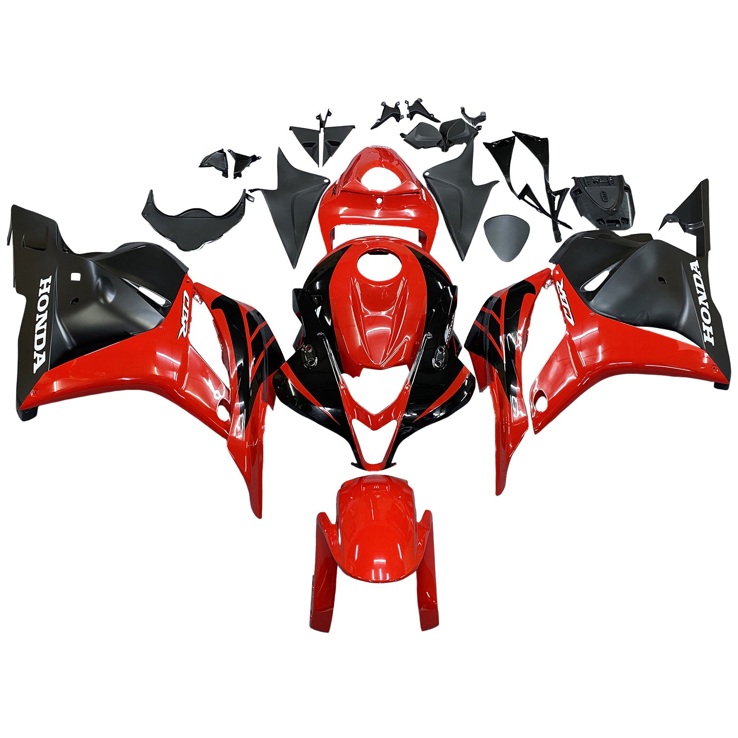 Amotopart 2009-2012 Honda CBR600RR Kit de carenado rojo y negro