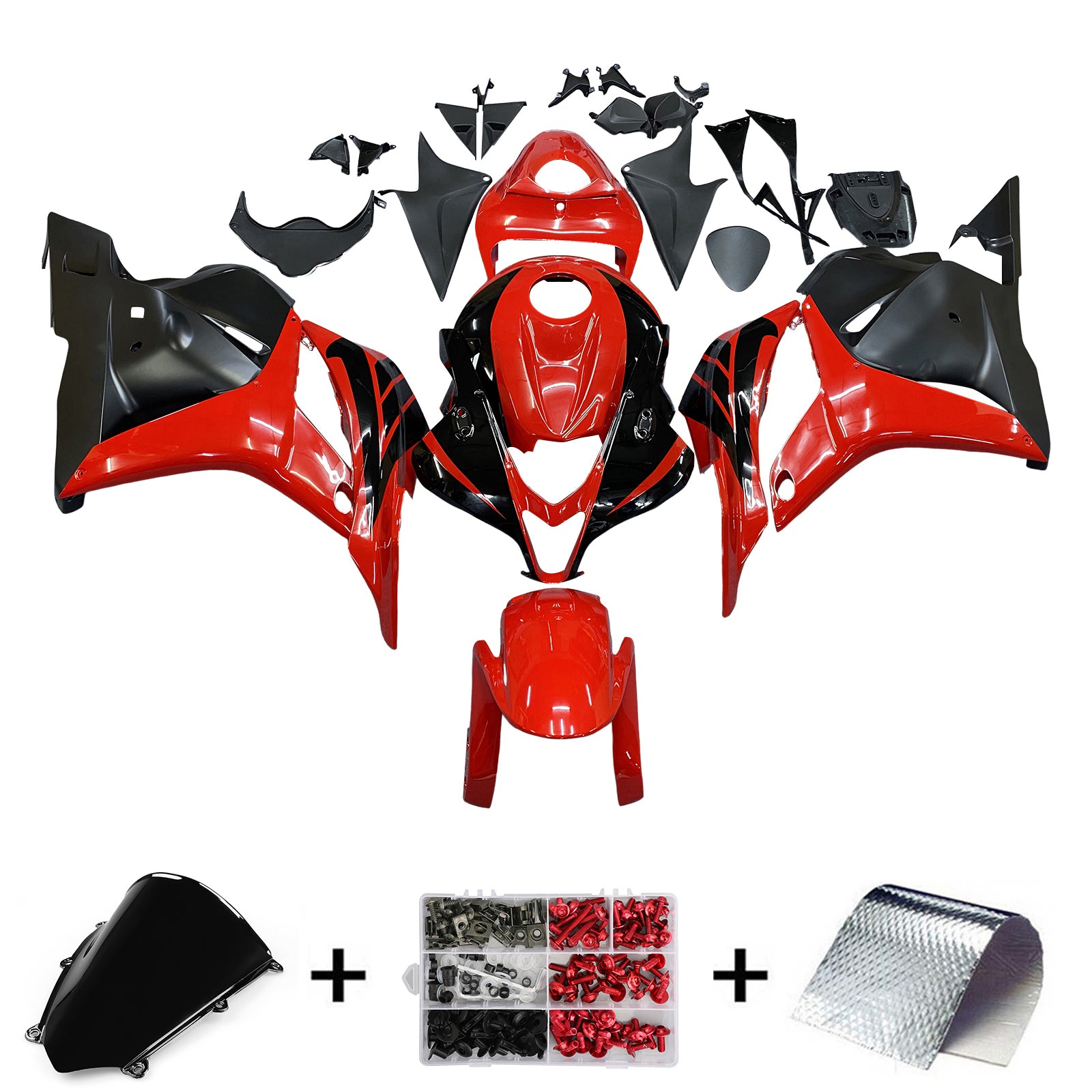 Amotopart 2009-2012 Honda CBR600RR Red&Black Fairing Kit
