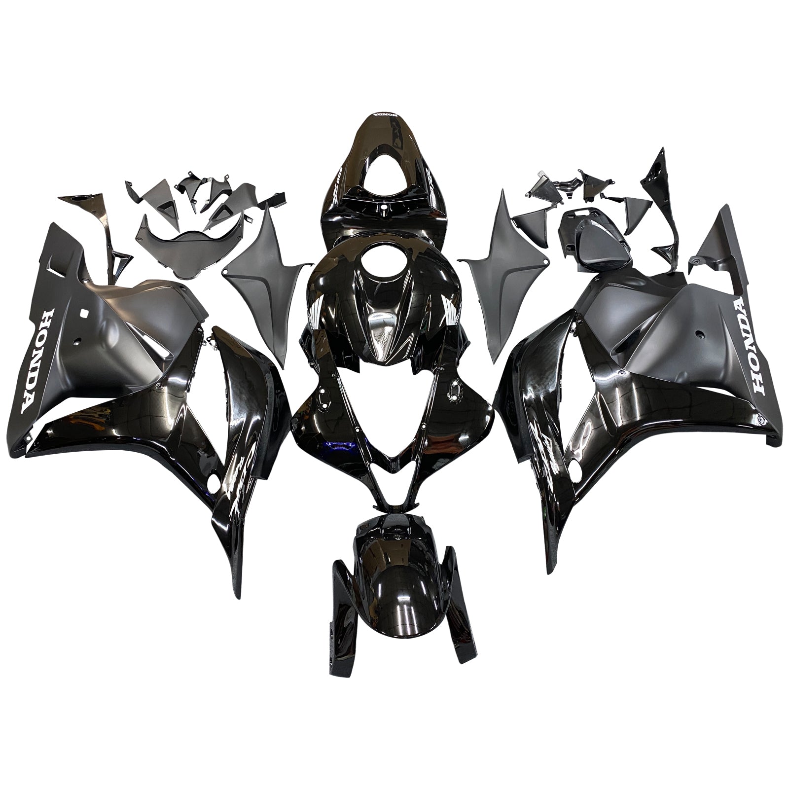 Amotopart 2009-2012 Honda CBR600RR Gloss&Matte Black Fairing Kit