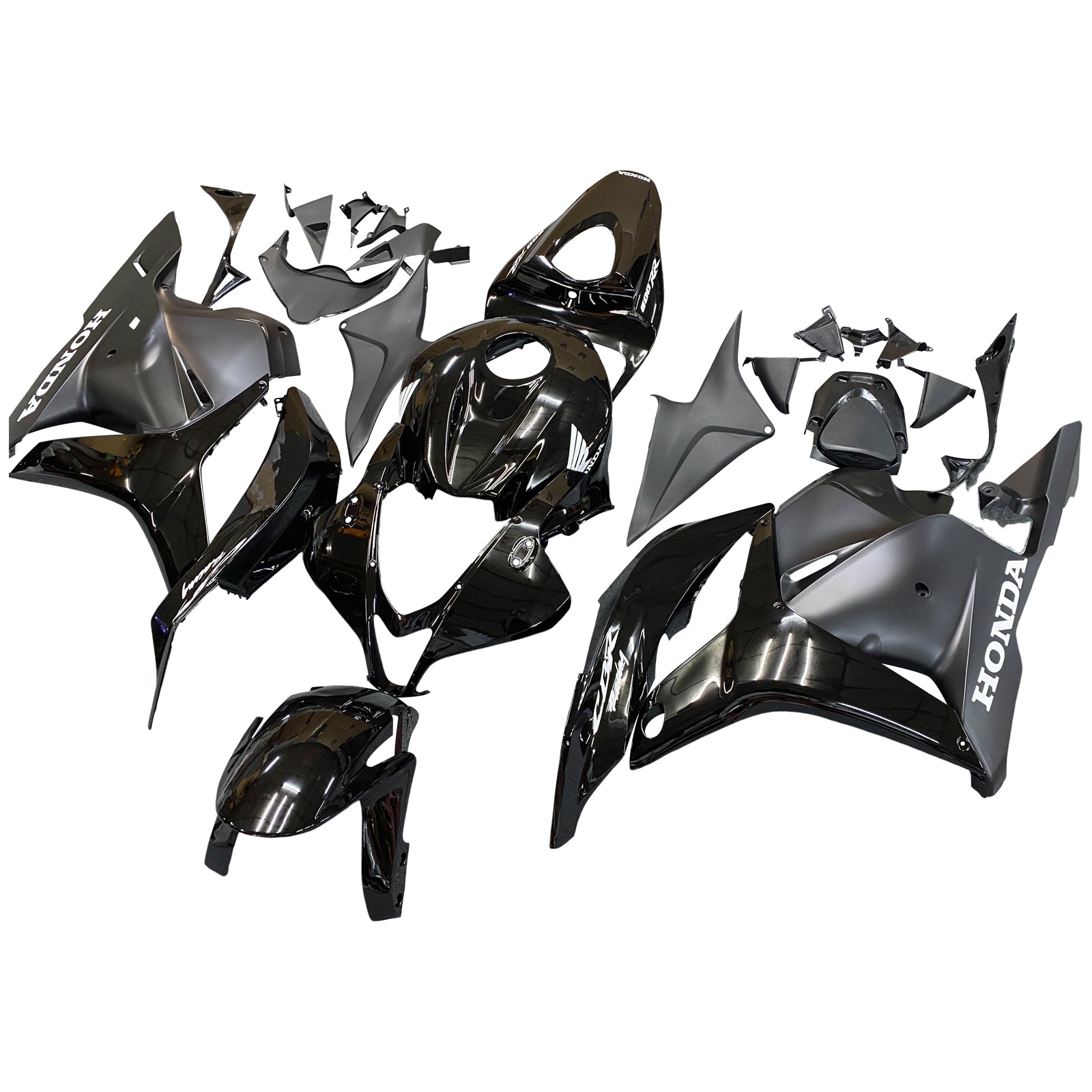 Amotopart 2009-2012 Honda CBR600RR Gloss&Matte Black Fairing Kit