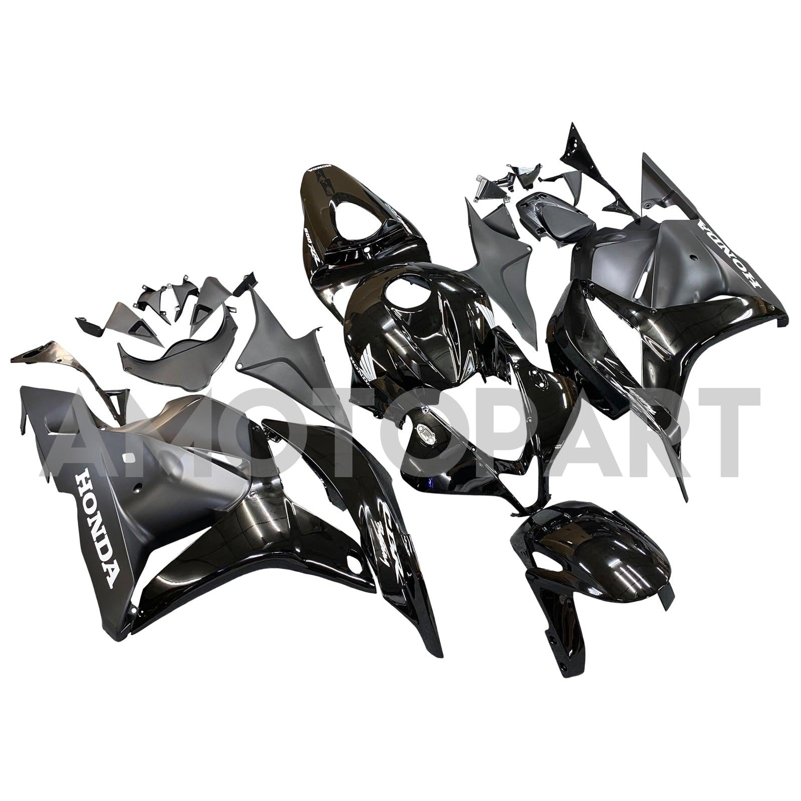 Amotopart 2009-2012 Honda CBR600RR Gloss&Matte Black Fairing Kit