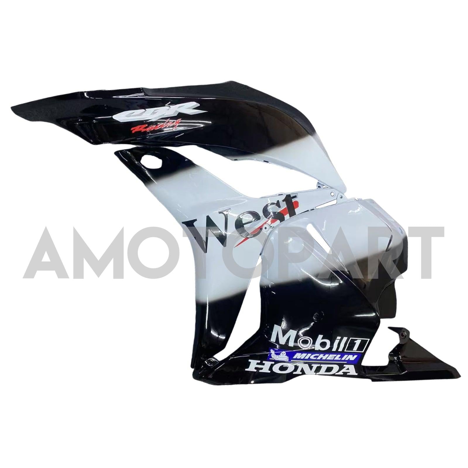 Amotopart 2009-2012 Honda CBR600RR WHITE & BLACK LOGOS FAIRING KIT