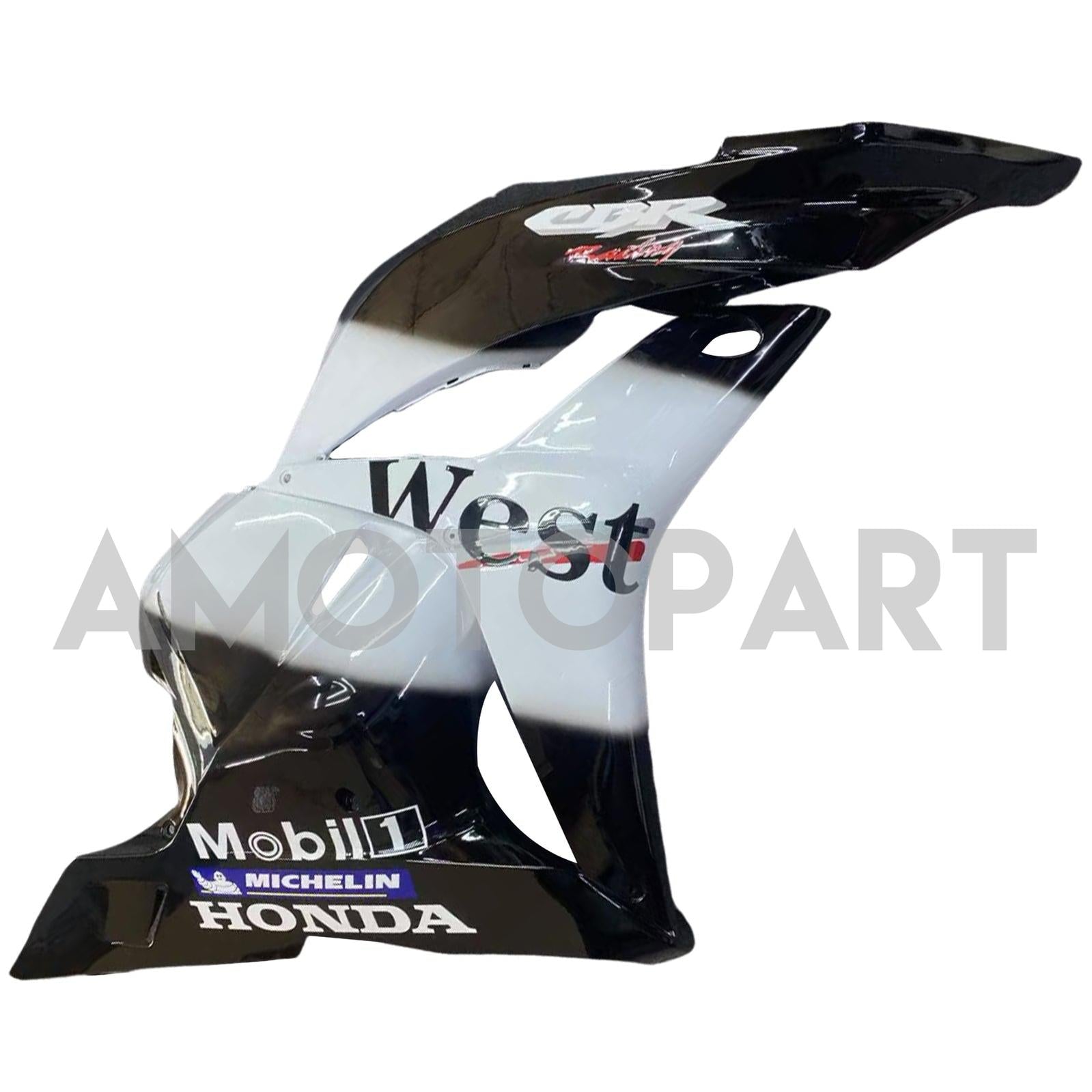 Amotopart 2009-2012 Honda CBR600RR WHITE & BLACK LOGOS FAIRING KIT