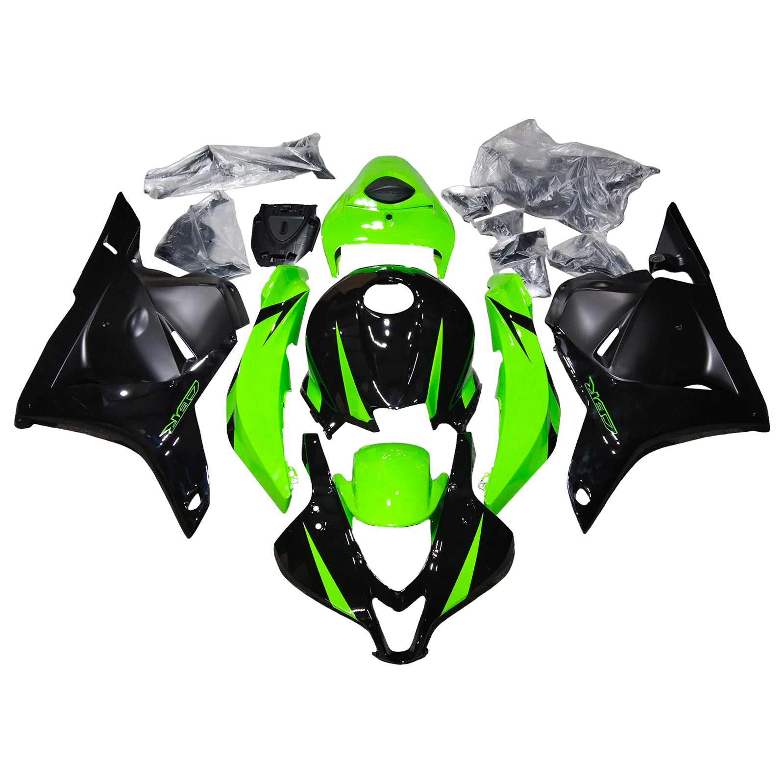 Amotopart 2009-2012 Honda CBR600RR Green&Black Fairing Kit