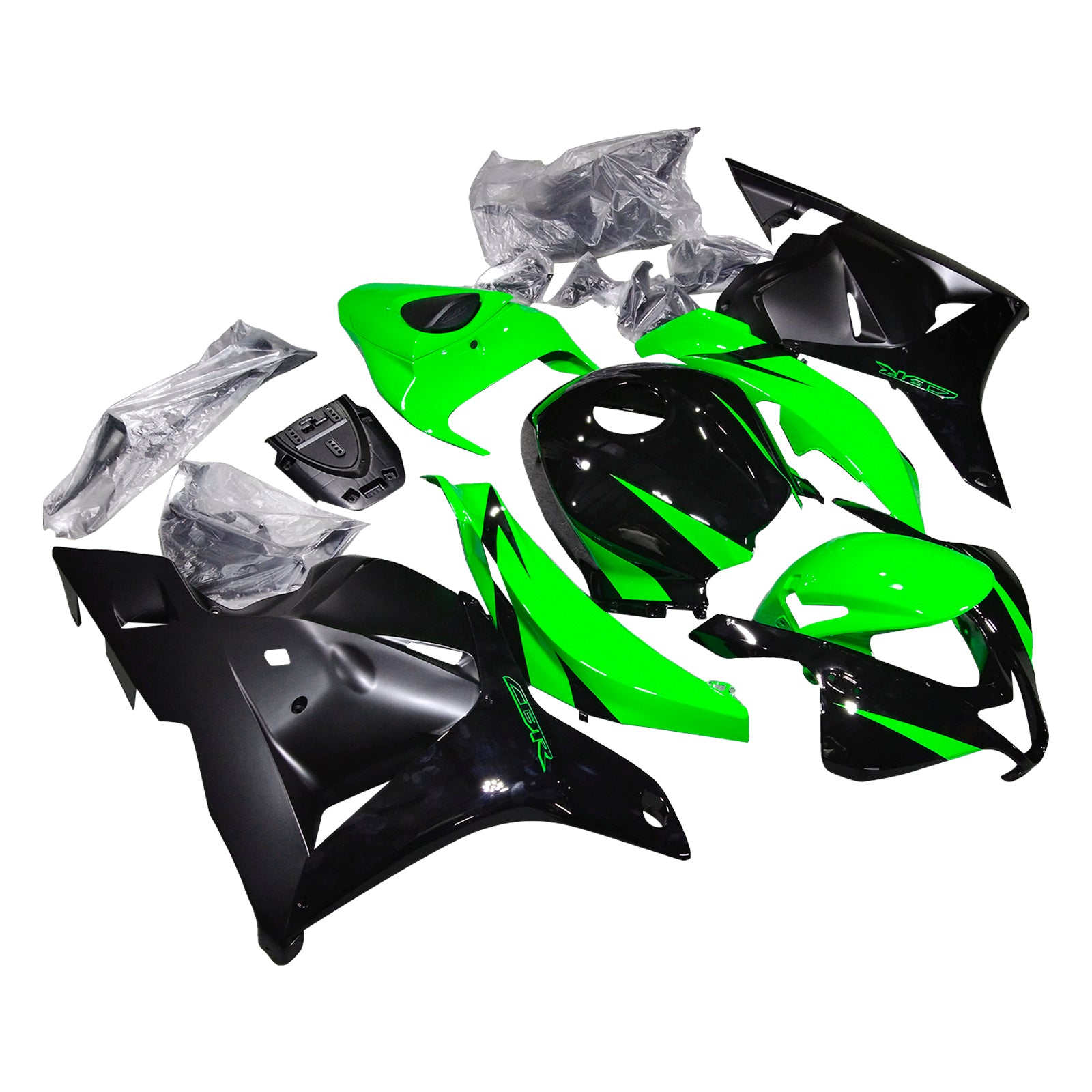 Amotopart 2009-2012 Honda CBR600RR Groen&Bontbrekende kuipset