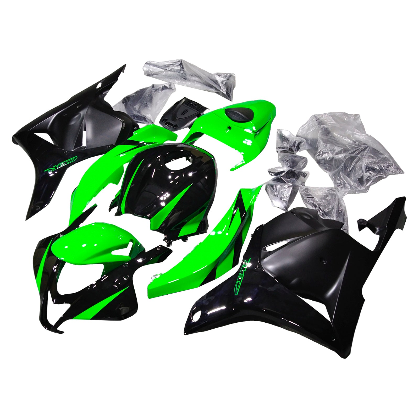 Amotopart 2009-2012 Honda CBR600RR Groen&Bontbrekende kuipset