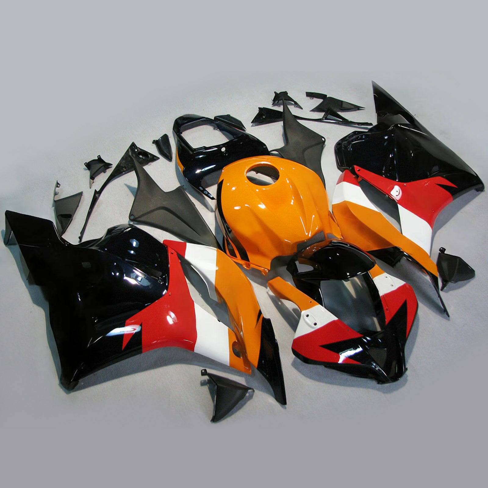 Amotopart 2009–2012 Honda CBR600RR Orange&Schwarzes Verkleidungsset