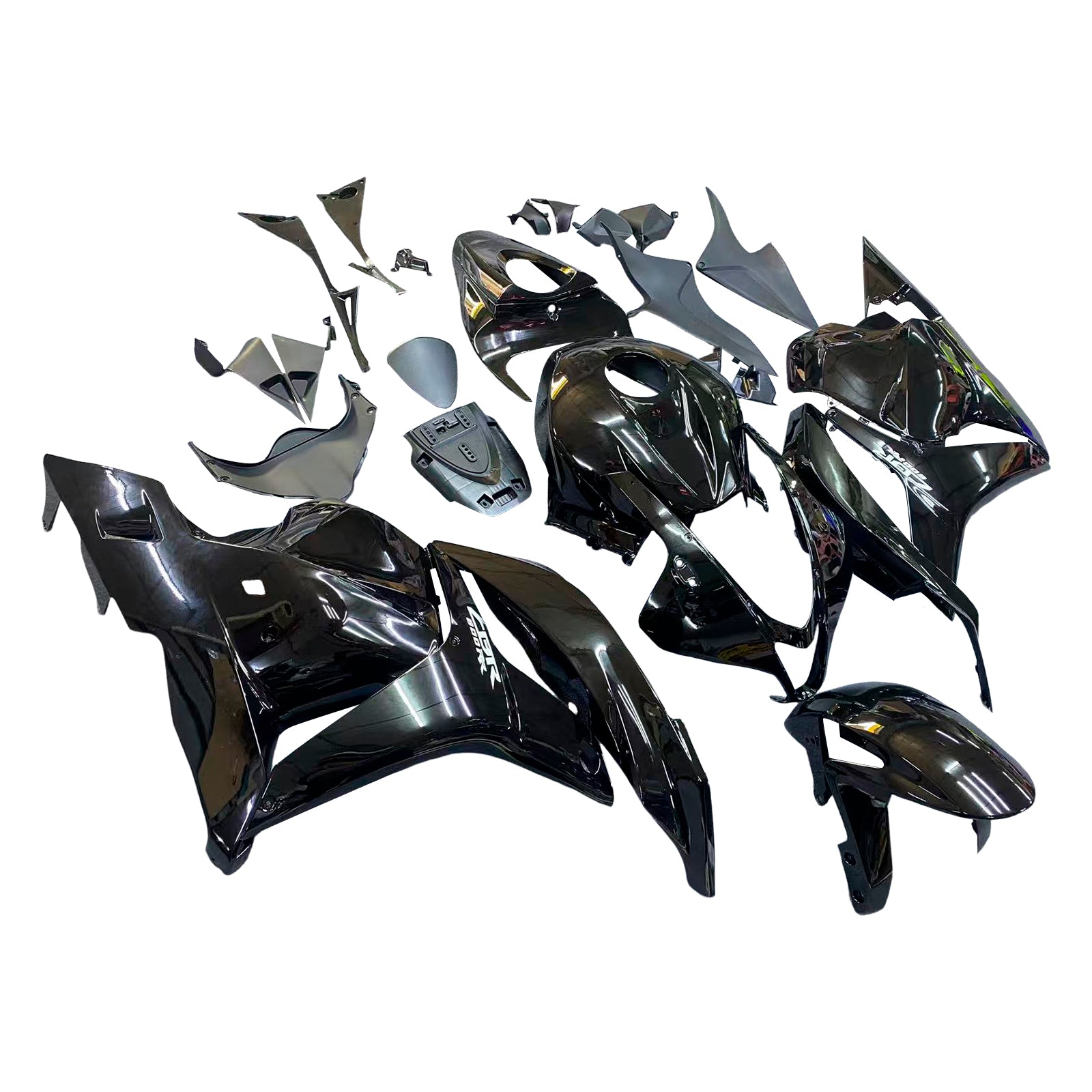 Kit de carenagem preta Amotopart 2009-2012 Honda CBR600RR