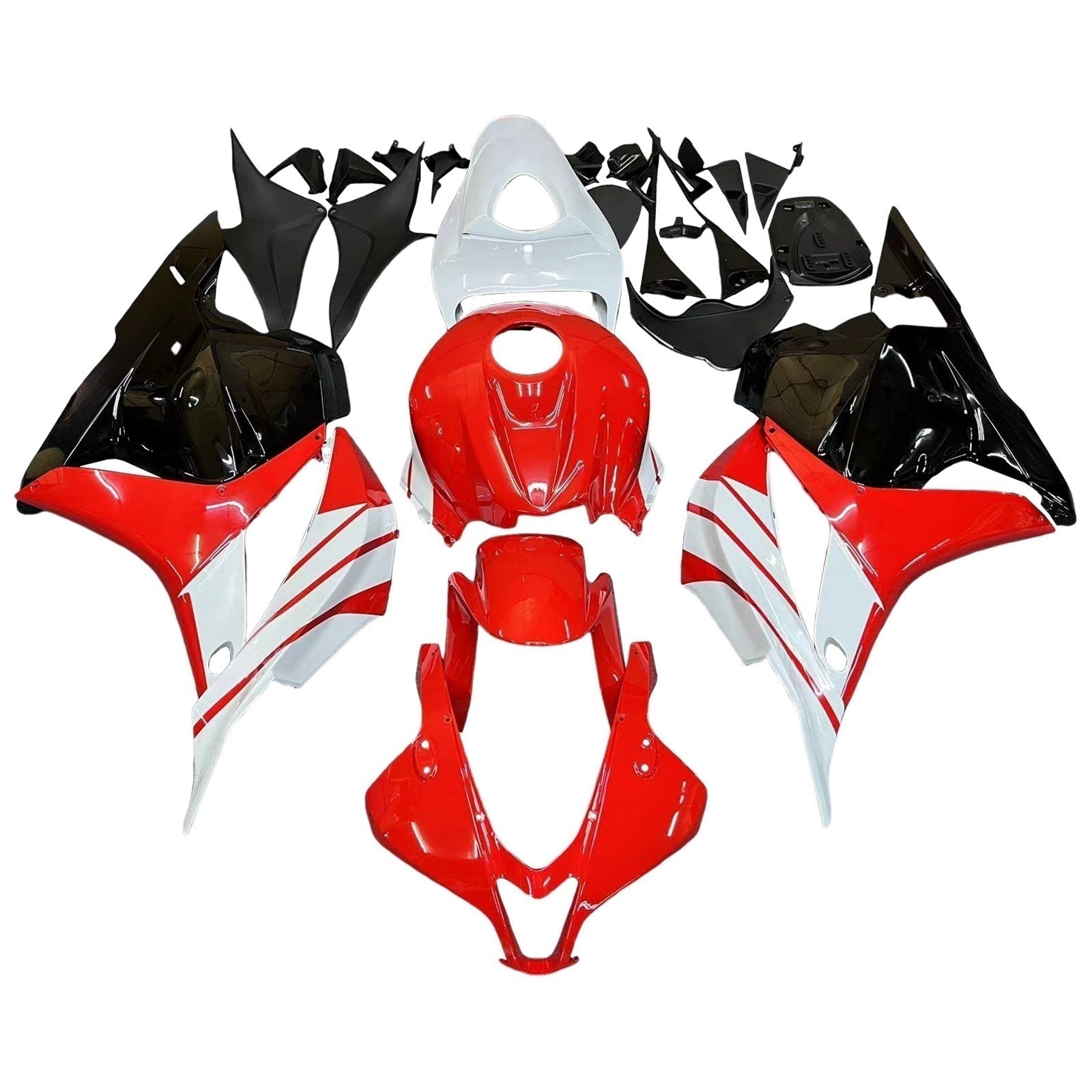 Amotopart 2009-2012 Honda CBR600RR Red Black White Fairing Kit