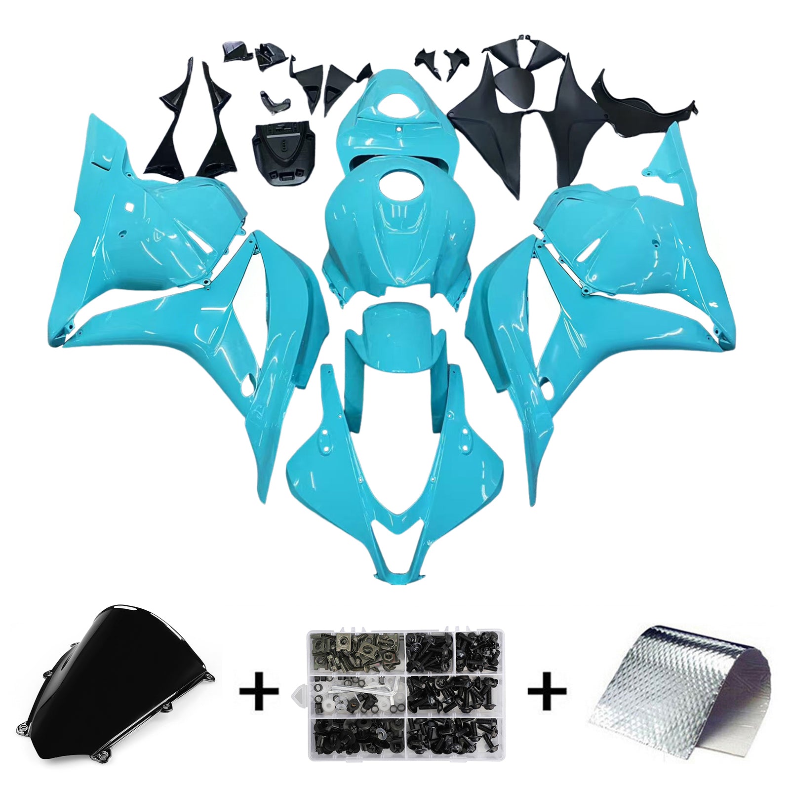 Amotopart 2009-2012 Honda CBR600RR Light Blue Fairing Kit