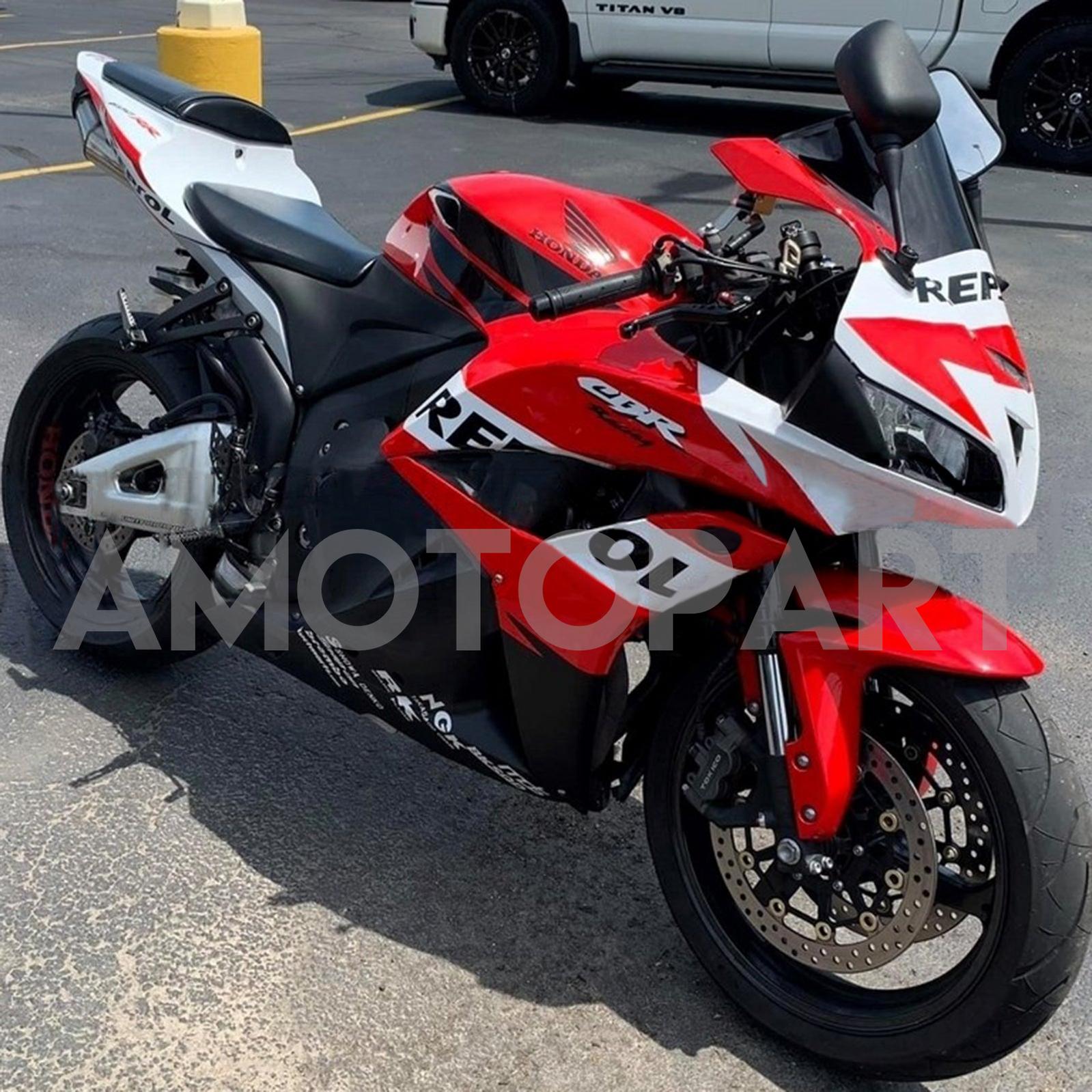 Amotopart 2009-2012 Honda CBR600RR White Red Fairing Kit