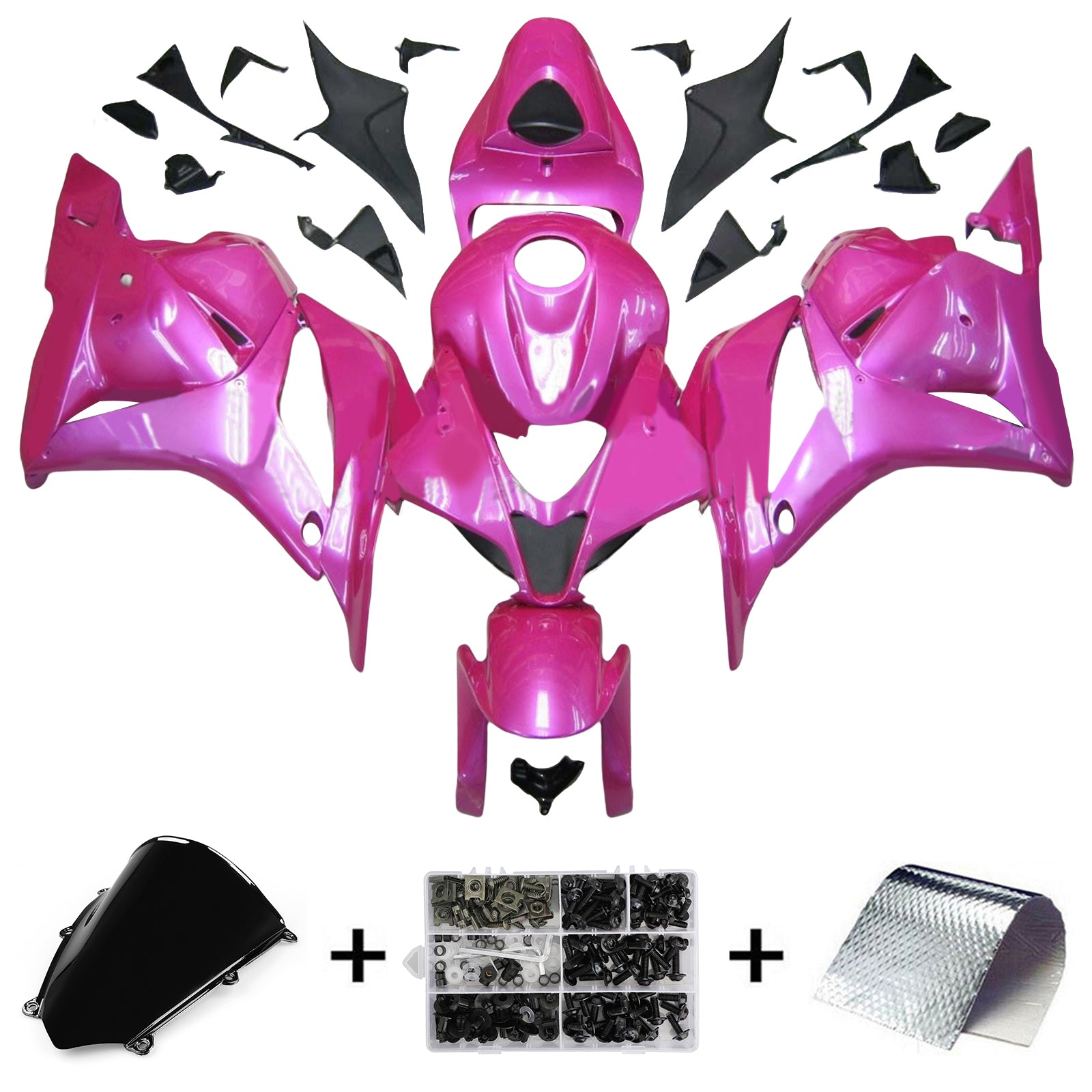 Amotopart 2009-2012 Honda CBR600RR Pink Fairing Kit