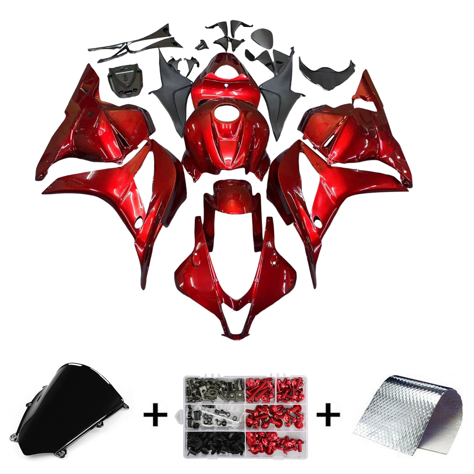Amotopart 2009–2012 Honda CBR600RR rotes Verkleidungsset