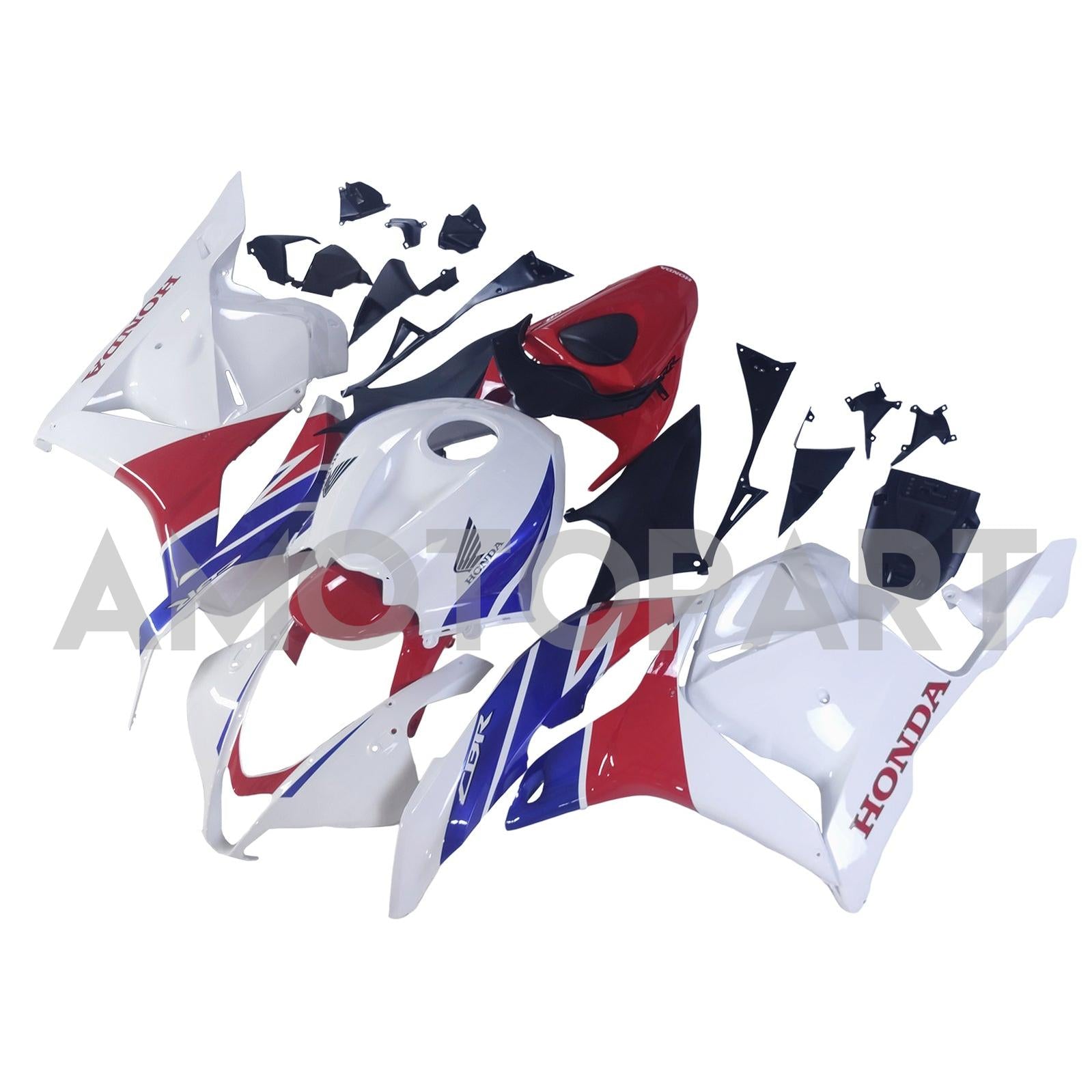 Amotopart 2009-2012 Honda CBR600RR Blue Red White Fairing Kit
