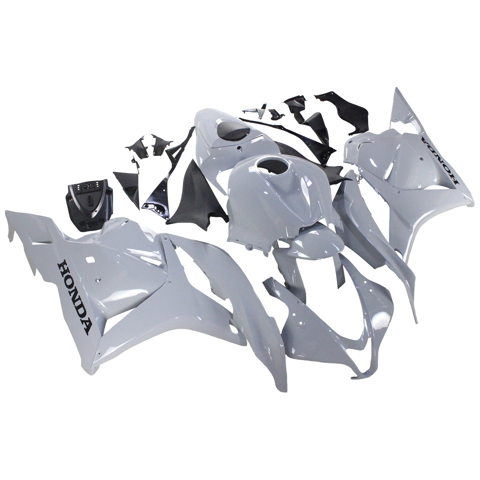 Amotopart 2009-2012 Honda CBR600RR White Black Fairing Kit