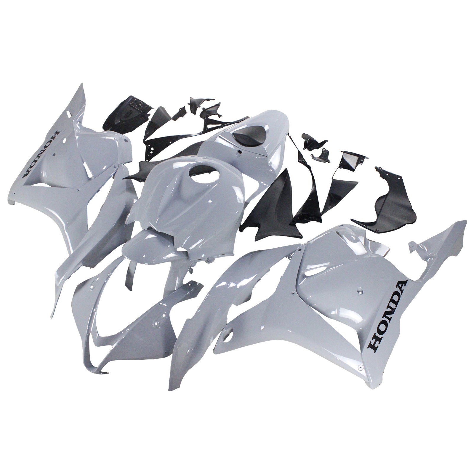 Amotopart Verkleidungssatz für Honda CBR600RR, 2009–2012, Grau glänzend