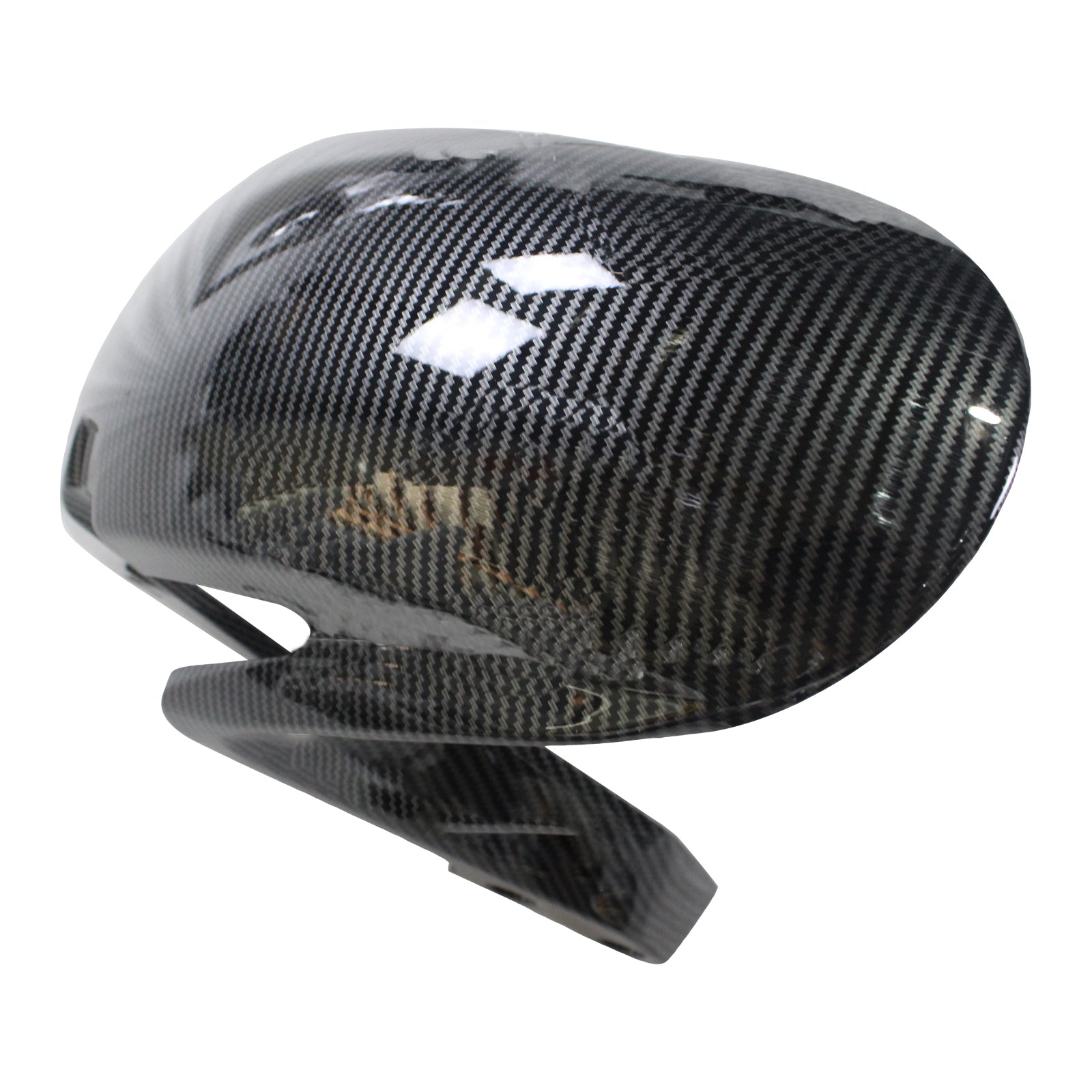 Amotopart 2009–2012 Honda CBR600RR Carbon Fiber Black White Letter Fairing Kit